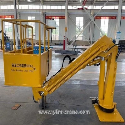 Folding man-riding ship crane Folding man-riding ship crane